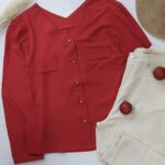 شومیز قرمز مادلی