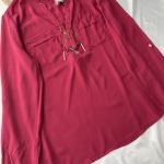 شومیز حریر ایراددار