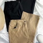 شلوار نیم بگ کتان کش