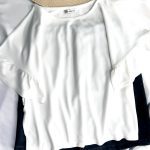 شومیز کرپ سوزنی سفید