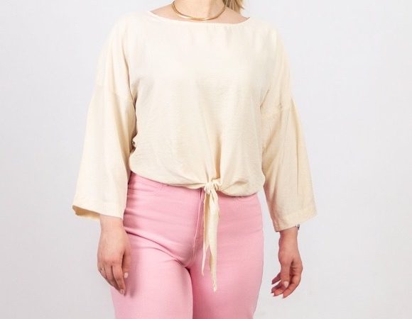 شومیز گره ای کرم
