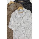 شومیز خالدار شین