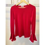 شومیز نخ پنبه زرشکی