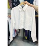 شومیز کراپ نگینی ایراددار