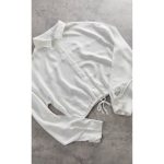 شومیز کراپ سفید دخترانه