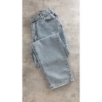 شلوار واید جین آبی