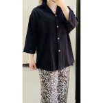 شومیز مشکی جگوار ایراددار