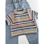 بافت آستین کوتاه رنگا