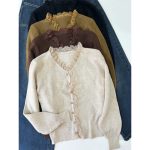 بافت لبه تور دکمه دار