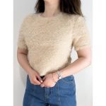 بافت موهر آستین کوتاه کرم