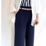 شلوار واید لگ سرمه ای - Image 2