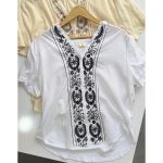 شومیز آستین کوتاه گلدوزی - Image 3