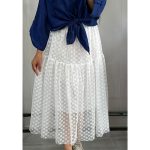 دامن توری سفید