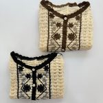 شومیز قلاب بافی گل