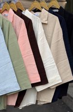 شومیز لینن باکسی آرون - Image 4