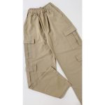 شلوار کارگو کرم مشکی