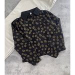 شومیز مشکی کوتاه گلدار