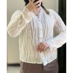 شومیز توری شیری