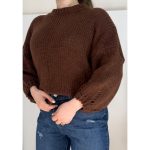 بافت کوتاه شکلاتی ایراددار