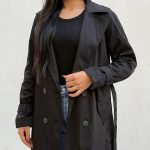 بارونی بلند مشکی و سبز - Image 3
