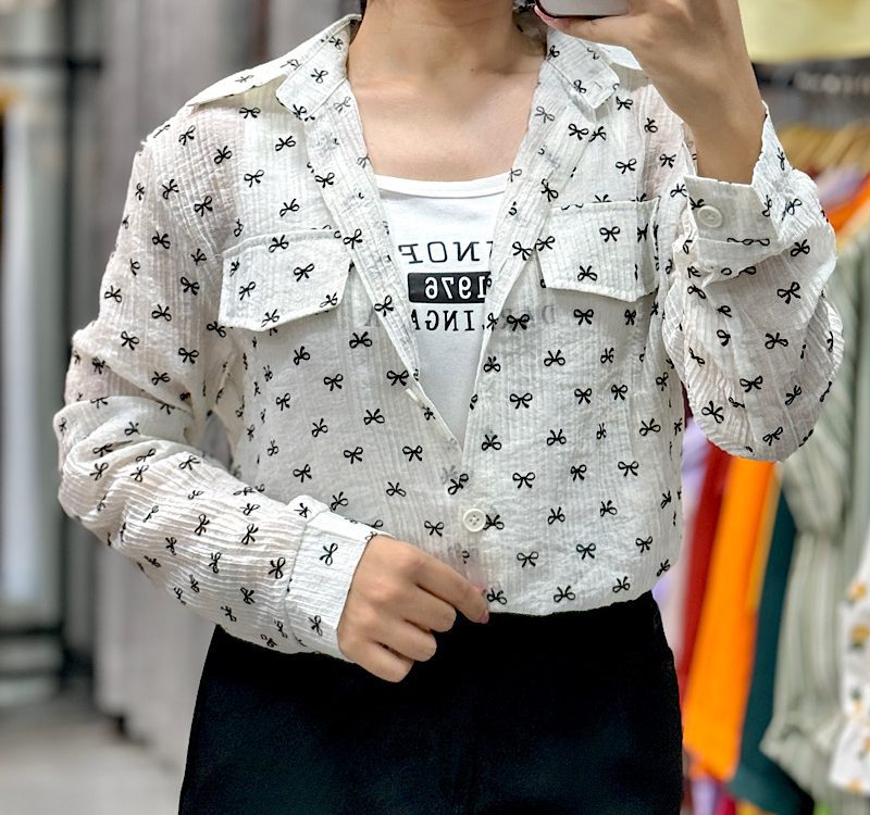 شومیز دوتیکه پاپیون