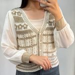 شومیز قلاب بافی فلاور - Image 3
